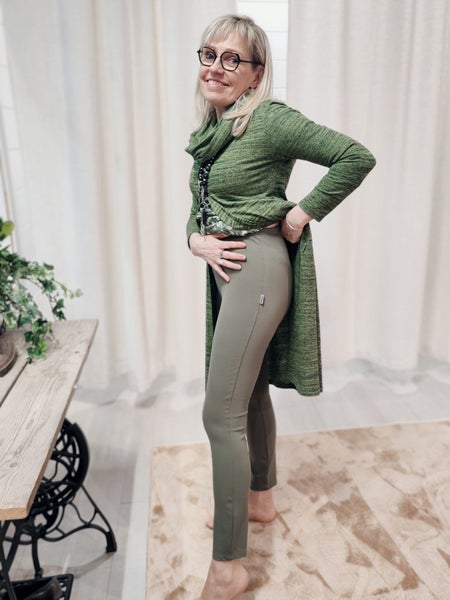 MIISA joustohousut, khakin vihre&auml;